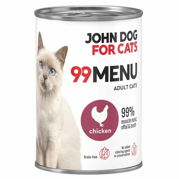 JOHN DOG 99 Menu Kyckling - våtfoder för katter - 400 g