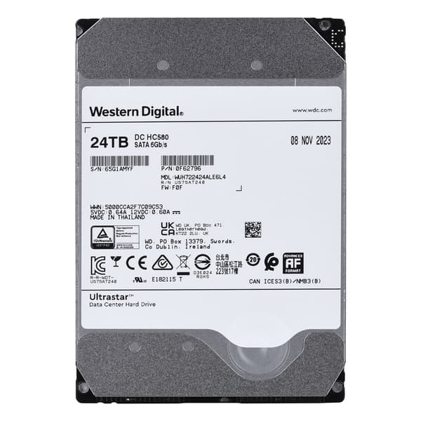 Western Digital Ultrastar DC HC580 3,5" 24 TB Serial ATA