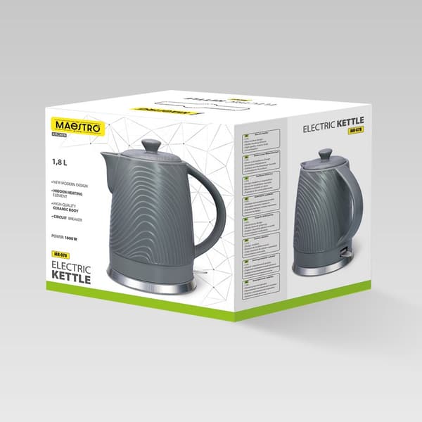 Maestro MR-078 Elkedel 1,8 l Grå
