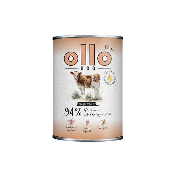 OLLO Plus Kollagen Kalvefoder - vådfoder til hunde - 400 g