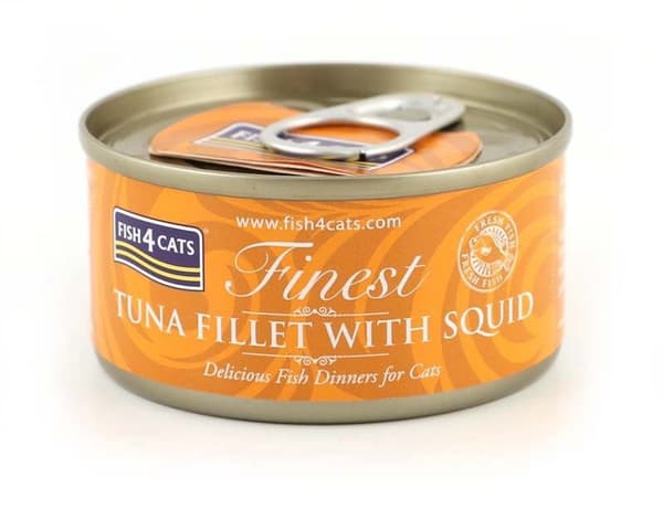 FISH4CATS Tonfiskfilé med bläckfisk - våtfoder för katter - 70 g