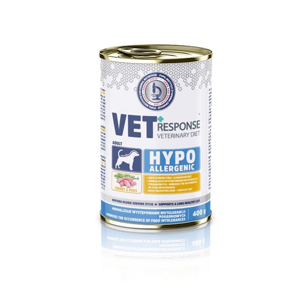 VET RESPONSE Hypoallergenisk kalkon - våtfoder för hundar - 400 g