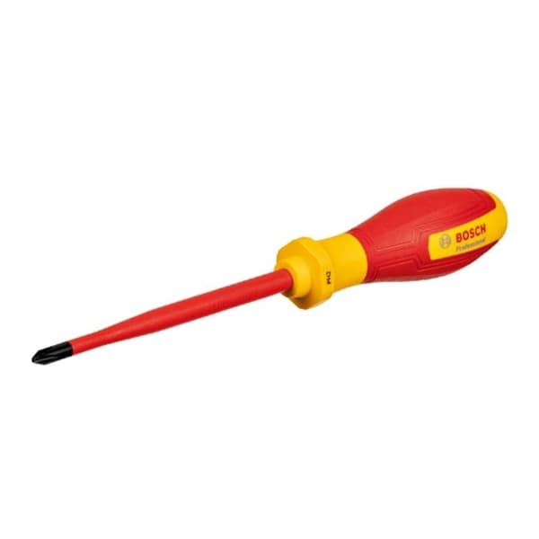 VDE-skruetrækker - BOSCH - PH2x125 - Isoleret op til 1000 V - Termoplastisk elastomer - Ergonomisk
