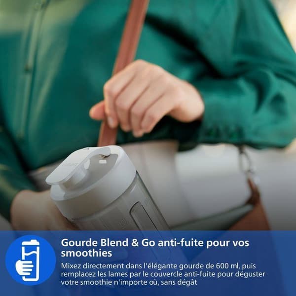 Blender - PHILIPS - HR2670/00 - 350 W - 0,8 L - Sort