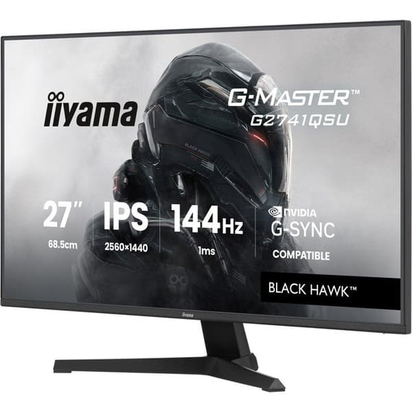 PC-spelskärm - IIYAMA - 27" - QHD - 144Hz - IPS-panel - 1ms - G-Master Black Hawk