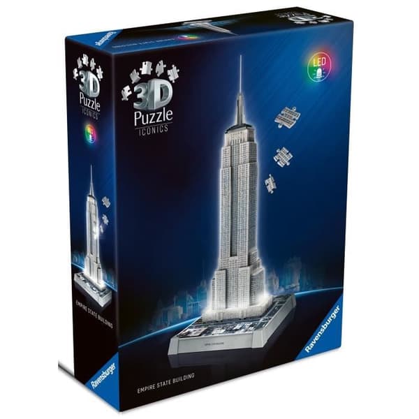 Ikonisk 3D-puslespil - Empire State Building oplyst