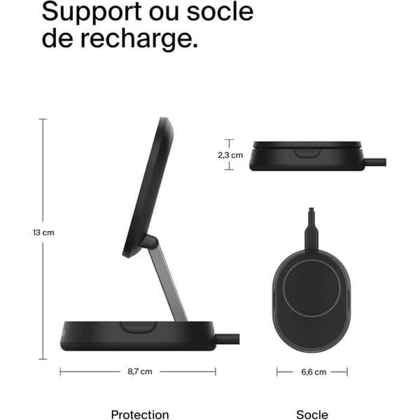 Magnetisk ladestation - BELKIN - Qi2 - 15W - Sort