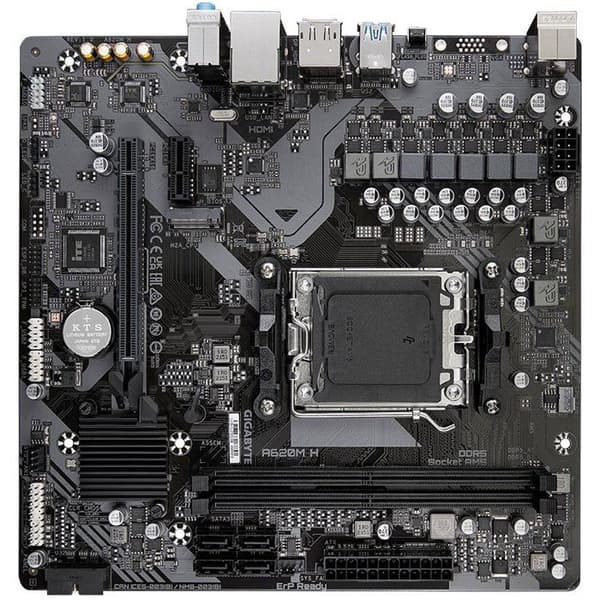 Moderkort - GIGABYTE - A620M H - Micro-ATX-format - AMD A620-chipset - DDR5 och PCIe 4.0