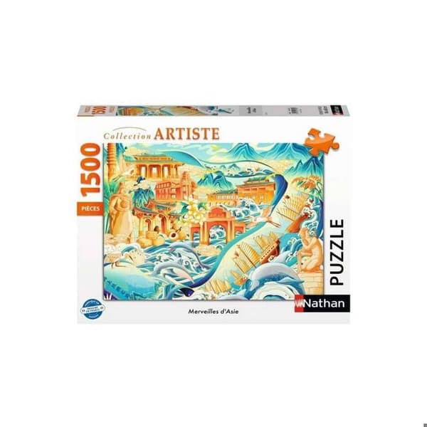Nathan Editions - 016182 - Pussel med 1500 bitar - Asiens underverk