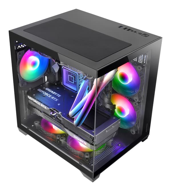 Mars Gaming MC-VIEW2 Mini Tower -tietokone, musta