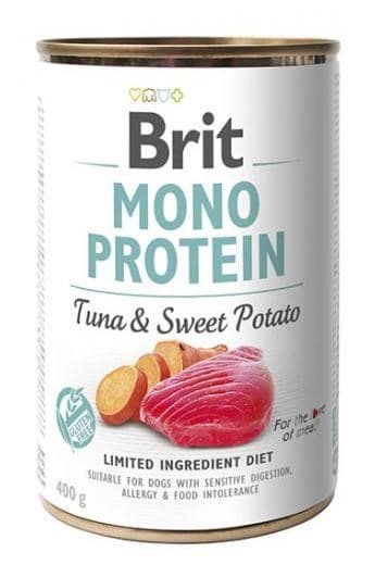 BRIT Mono Protein Tun med sød kartoffel - vådfoder til hunde - 400 g