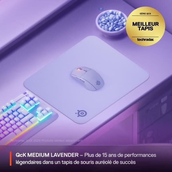 Gaming musemåtte - STEELSERIES - QcK M - Lavendel
