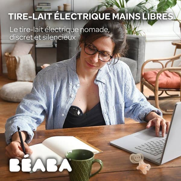 Håndfri elektrisk brystpumpe - BEABA - Midnatsblå