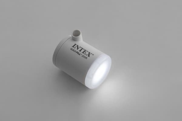 Intex 66647 Quickfill Tiny Luftpump med LED-ljus och karbinhake