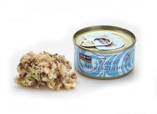 FISH4CATS Sardiner med musslor - våtfoder för katter - 70 g