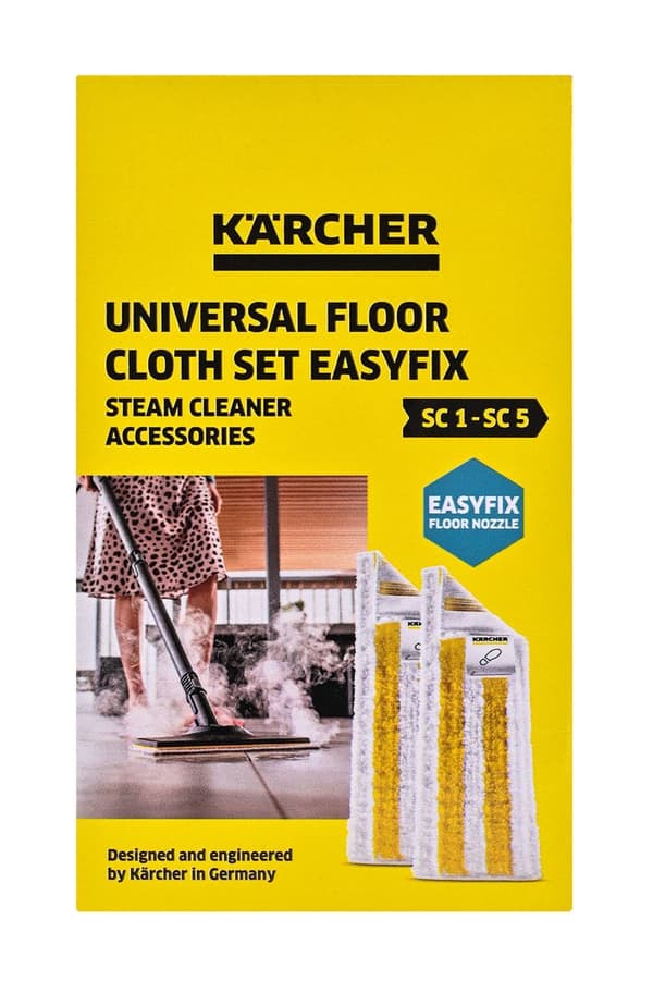 Kärcher Universal golvduksset EasyFix Mopp engångsduk Vit, Gul