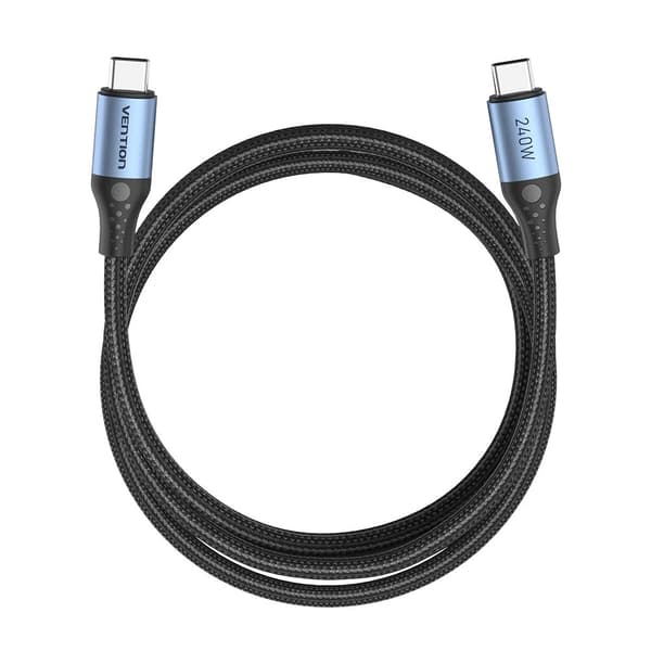 Vention USB 2.0 5A 240W 1m SORT USB-C til C-kabel