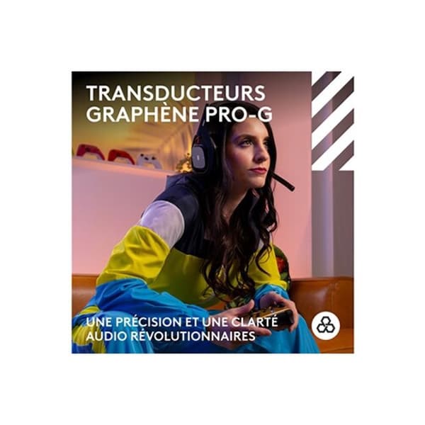 Gaming headset - Trådløst - Logitech G - Astro A50 Lightspeed Pro-G Graphene - Xbox, PS5, Switch, PC/Mac - Sort