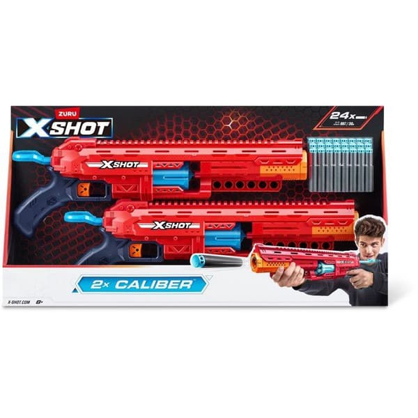 ZURU XSHOT - Pistooliyhdistelmäpakkaus - Excel Caliber -blaster - 24 nuolta