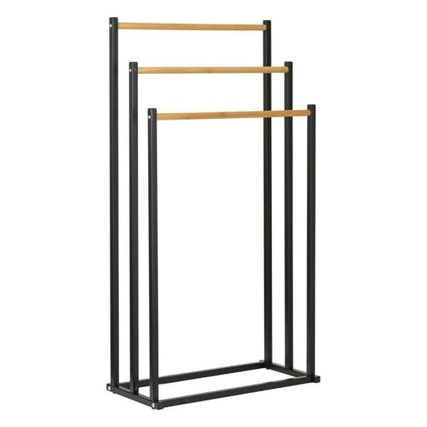 Bathroom Solutions -pyyheteline 45x23x85 cm metalli/bambu/musta