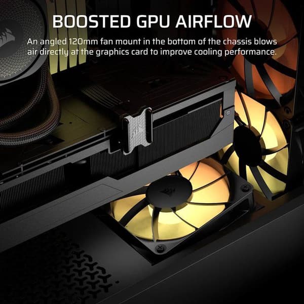 PC-chassi - CORSAIR - 3200D RS ARGB - Midi Tower - 3 RS120 ARGB-fläktar - Grå
