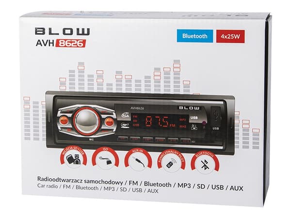 BLÅS AVH-8626 Bil Svart