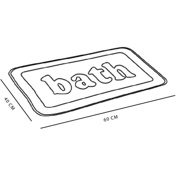 Bademåtte i memoryskum - TODAY - UTILITY - 40 x 60 cm - Lyserød