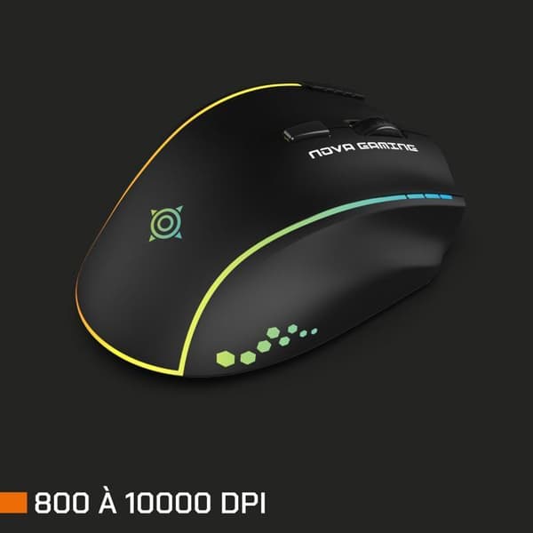 Gamingmus - Trådløs - Nova Gaming - Persee - Sort