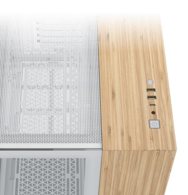 Corsair CC-9011288-WW datorchassi Midi Tower Bambu, Vit