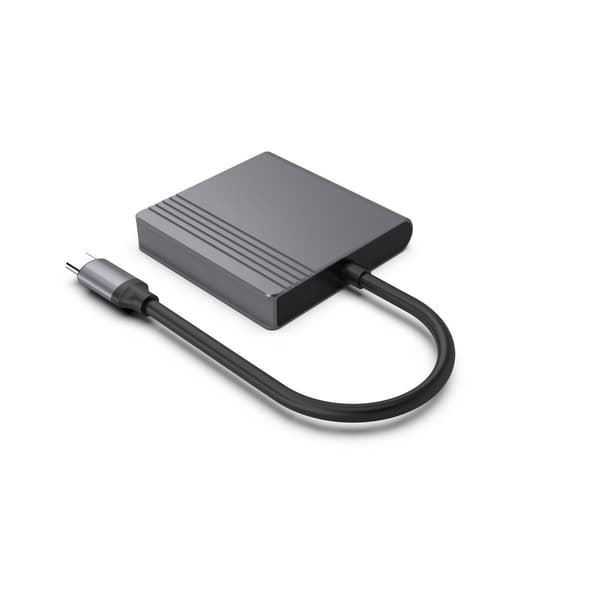 Gembird A-CM-HDMIFDPF-01 USB-C til HDMI + DP-adapter, 4K 60Hz, sort