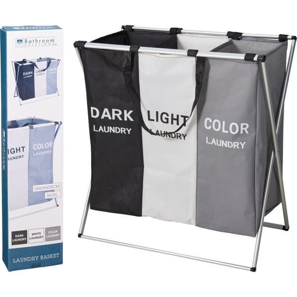 Bathroom Solutions Pyykkikori 58x40x58 cm Polyesteri