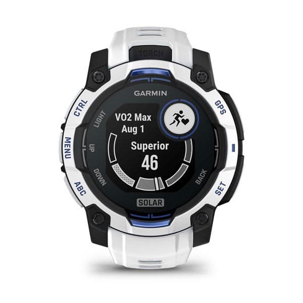 Garmin Instinct 3 Solar -kello, 45 mm, valkoinen