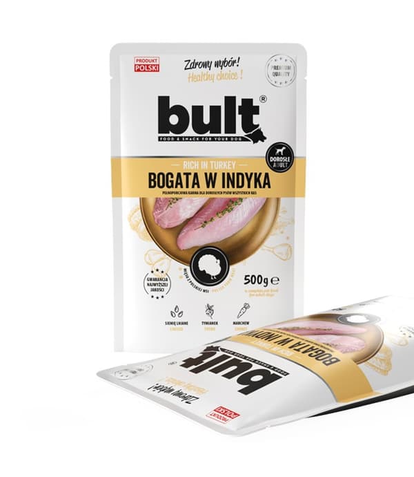 BULT Rik på kalkon - våtfoder för hundar - 500 g