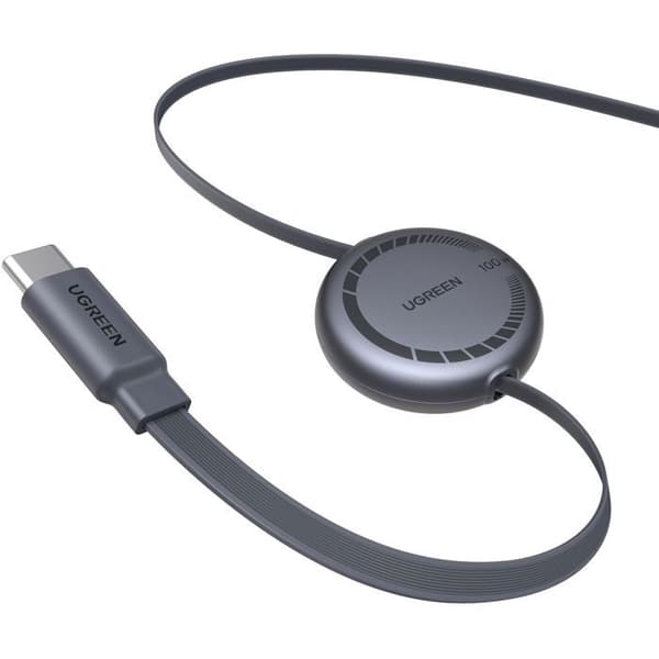 USB-C kabel - UGREEN - Udtrækkeligt USB-C til USB-C PD-kabel - 100W - 1 m - Sort