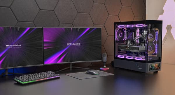 Mars Gaming MCLCDPRO computerkabinet Midi Tower Sort