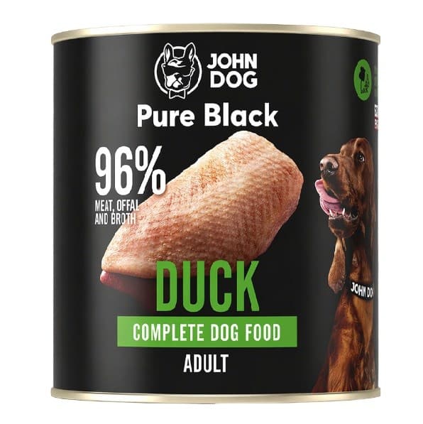 JOHN DOG Pure Black Mono And - vådfoder til hunde - 800 g