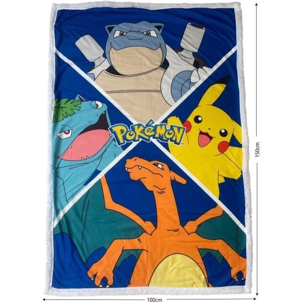 Sherpafilt - POKEMON - Evolutions Pokemon Let's Go - 100 x 150 cm