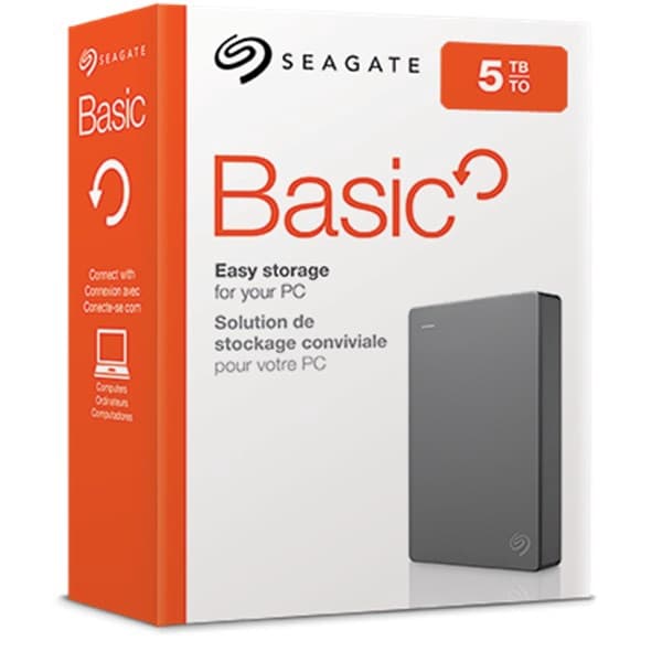 Seagate Basic ulkoinen kiintolevy 5 TB 2,5" 3.2 Gen 1 (3.1 Gen 1) hopea