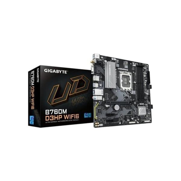 Moderkort - GIGABYTE - B760M D3HP WIFI6 - Micro-ATX-format - Intel B760-chipset - Integrerat WiFi 6