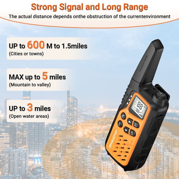 Walkie-Talkie Baofeng BF-T25E Orange, 2 stk.