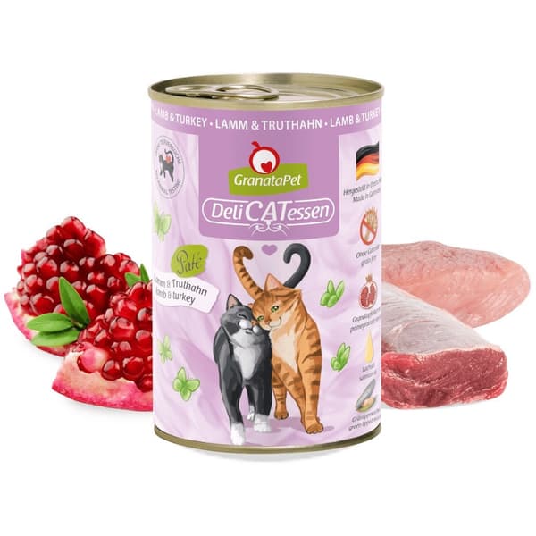 GRANATAPET DeliCATessen Lamm och kalkon - våtfoder för katter - 400 g