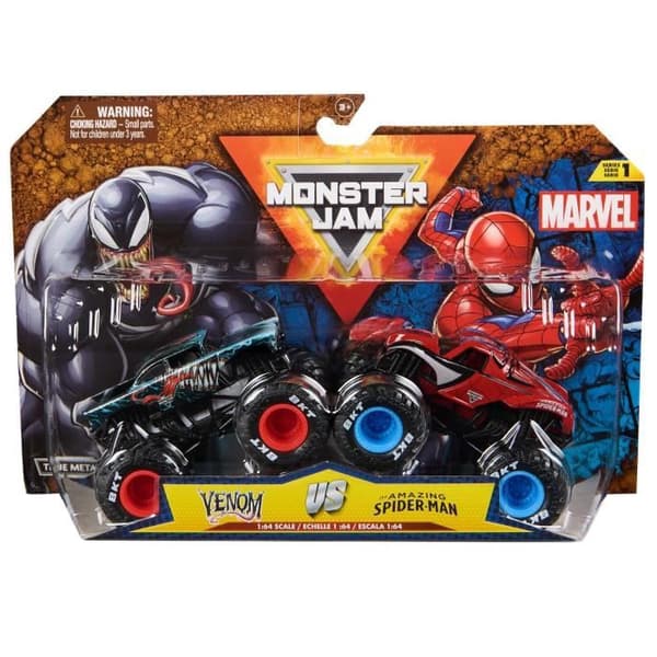 2-pack fordon - Die Cast 1:64 - Ålder 3+ - Marvel - Monster Jam
