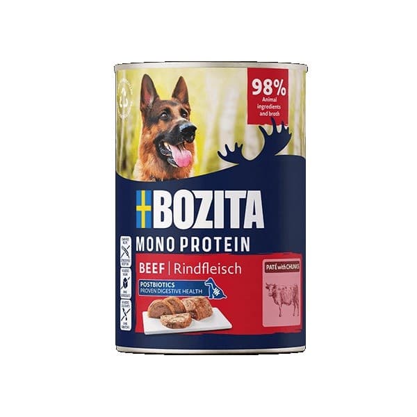 BOZITA Monoprotein Paté Nötkött - våtfoder för hundar - 400 g