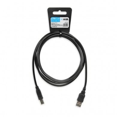 iBox IKU2D USB-kaapeli 1,8 m USB 2.0 USB A USB B musta