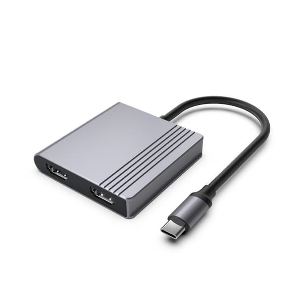 Gembird A-CM-COMBO3-04 USB Type-C 3-i-1 multiportadapter (2x USB-port + 2x HDMI + PD), spacegrå