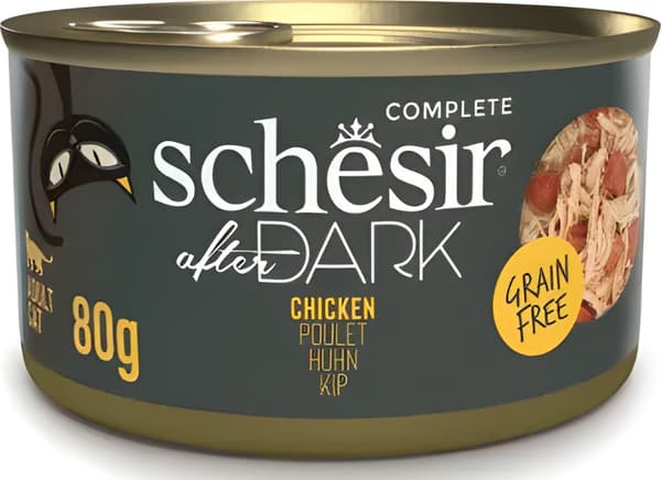 SCHESIR After Dark Kyckling i buljong - våtfoder för katter - 80 g