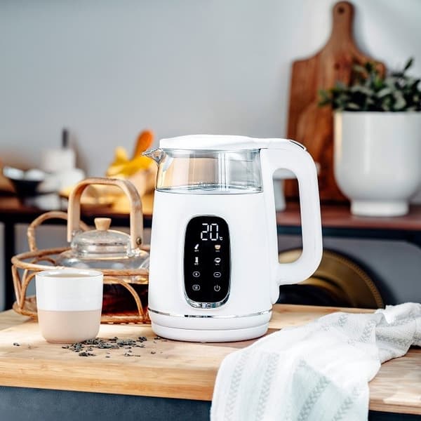 ADLER AD 1305 vattenkokare vit/silver