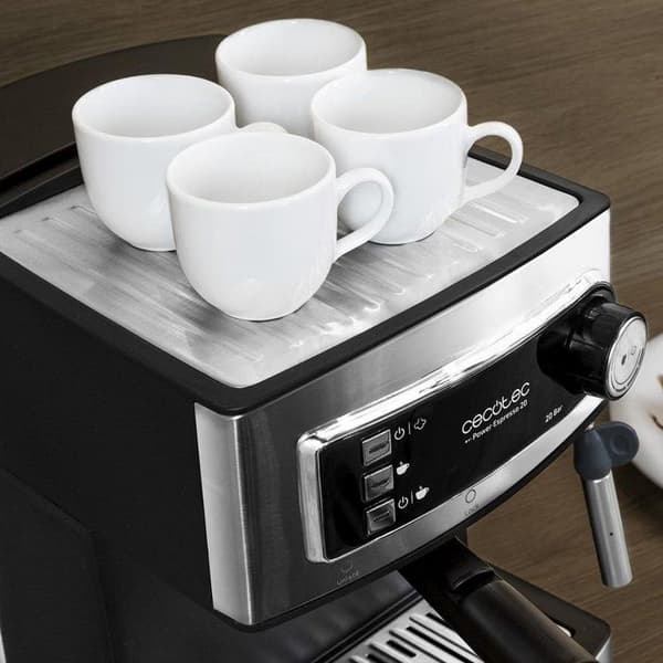 Kaffemaskine - CECOTEC - Power Espresso - 850 W - 20 bar - 1,5 L - Rustfrit stål / Sort