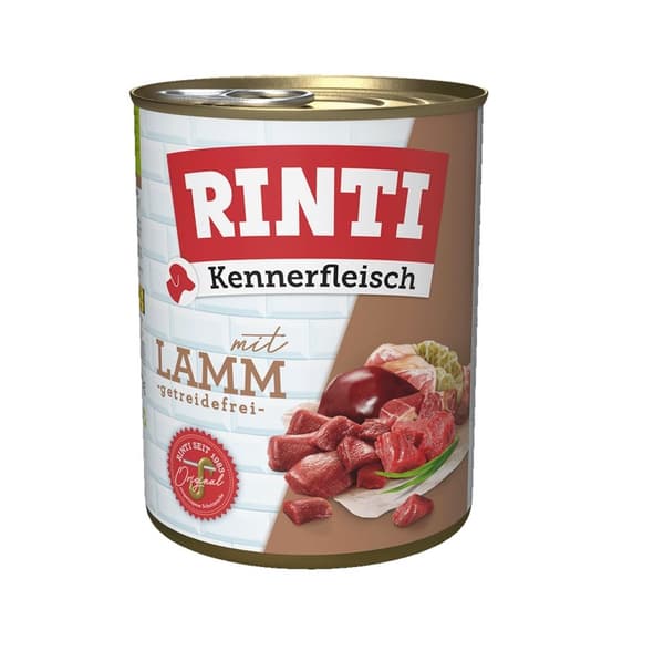 RINTI Kennerfleisch Lam - vådfoder til hunde - 800 g