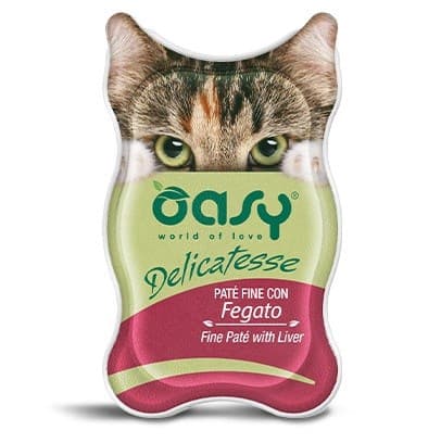 OASY Delicatesse Fin paté med lever - våtfoder för katter - 85 g